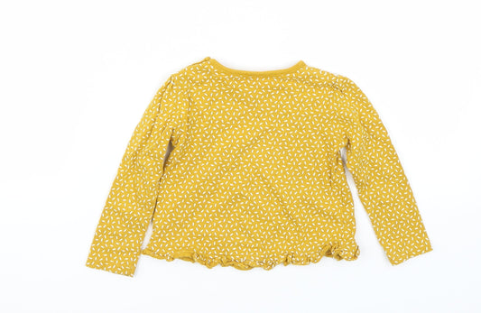 TU Girls Yellow   Basic T-Shirt Size 9-12 Months