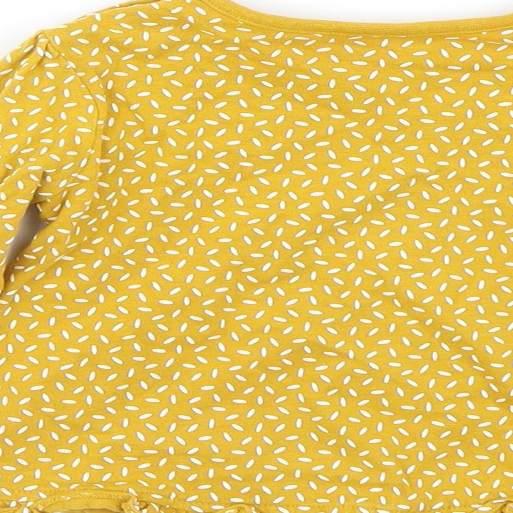 TU Girls Yellow   Basic T-Shirt Size 9-12 Months