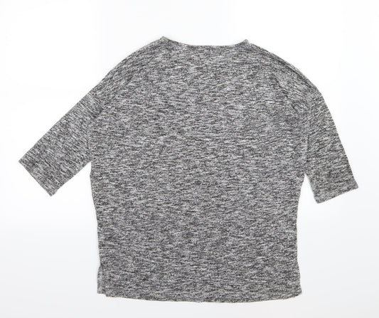 New Look Womens Grey  Knit Pullover Jumper Size S
