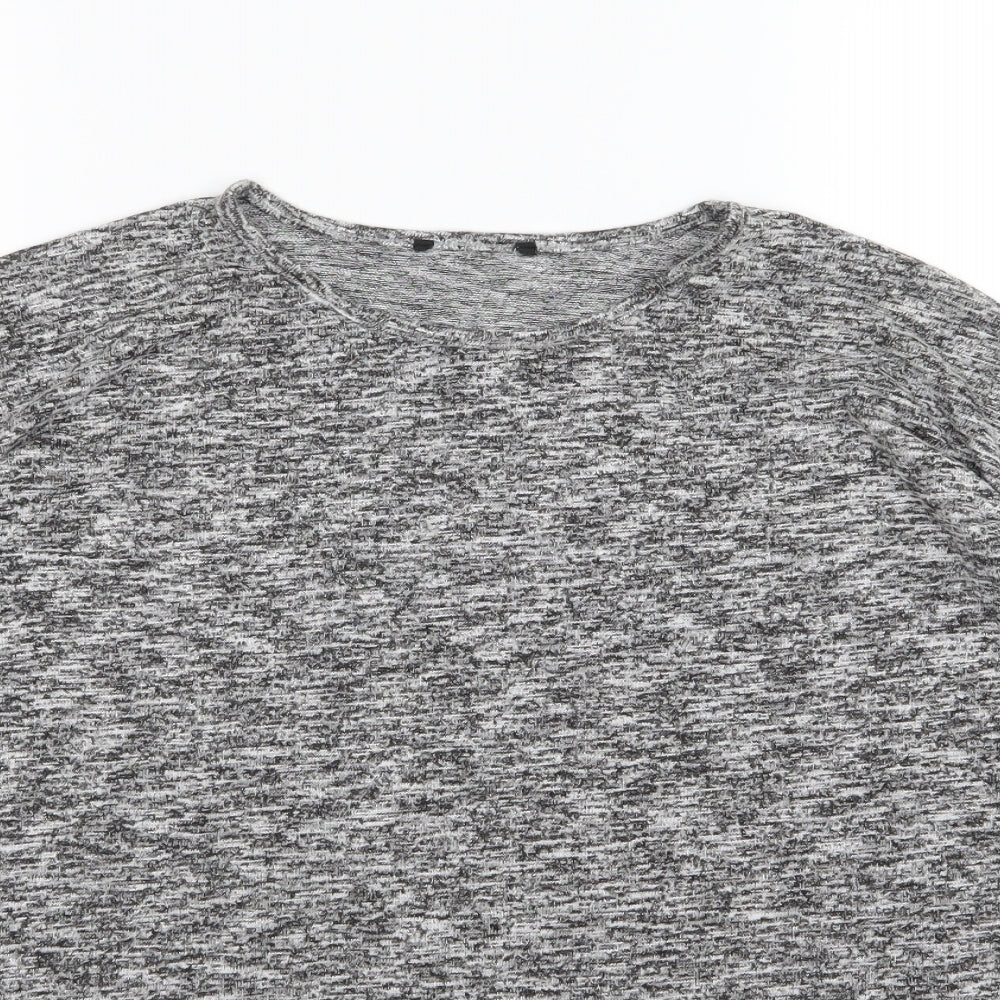 New Look Womens Grey  Knit Pullover Jumper Size S