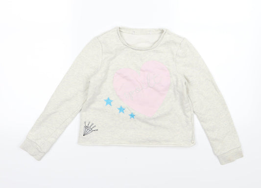 Very Girls Beige  Jersey Pullover Sweatshirt Size 5-6 Years  - Spoilt