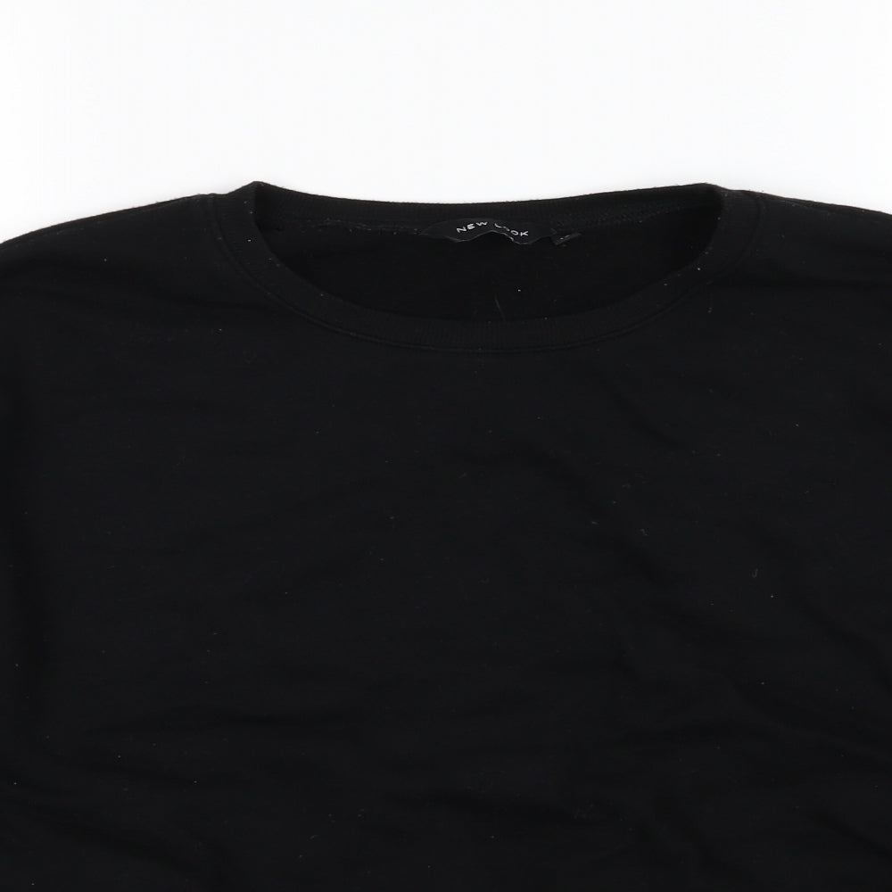 New Look Womens Black  Jersey Pullover Sweatshirt Size 12