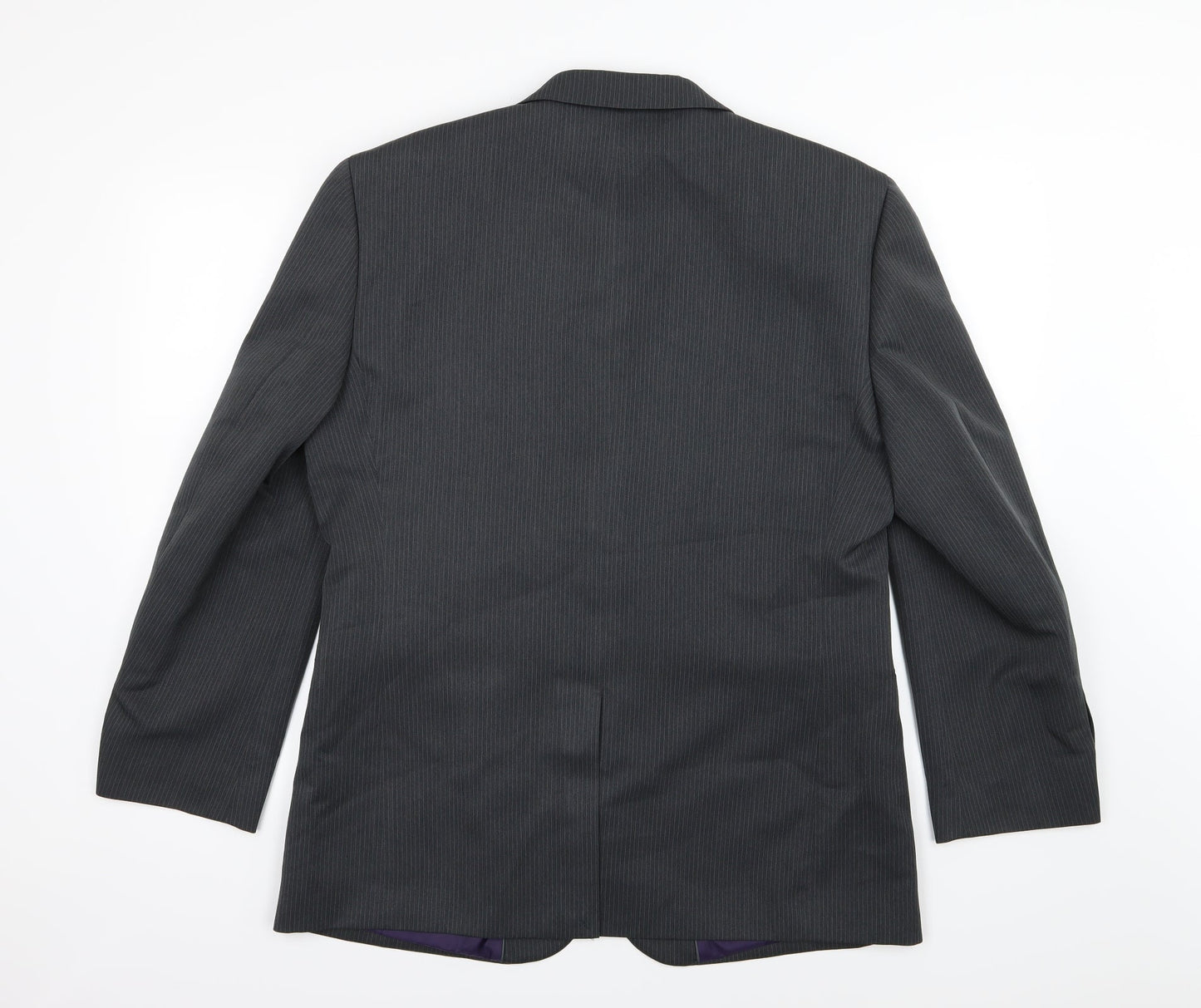 Taylor & Wright Mens Grey Striped Rayon Jacket Suit Jacket Size 42