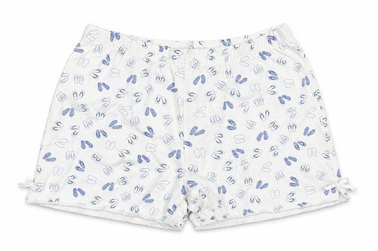 Front view of Miniman girls’ white sweat shorts, size 12, years
