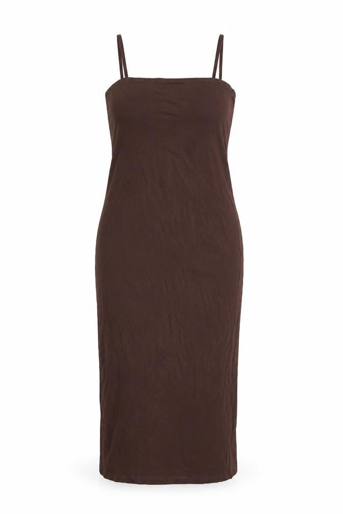 Front view of SHEIN women’s brown bodycon, size S