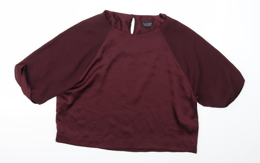 Topshop Womens Purple   Basic Blouse Size 12