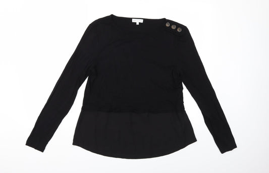 Warehouse Womens Black   Basic T-Shirt Size 14