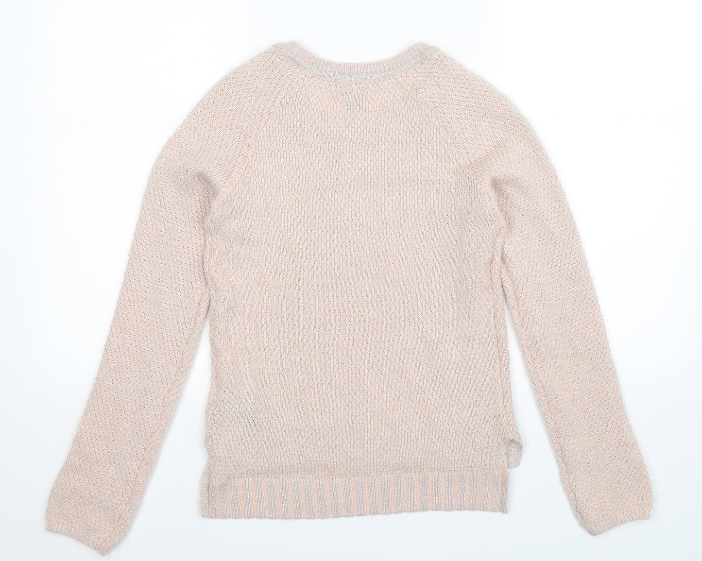 H&M Womens Beige  Knit Pullover Jumper Size XS