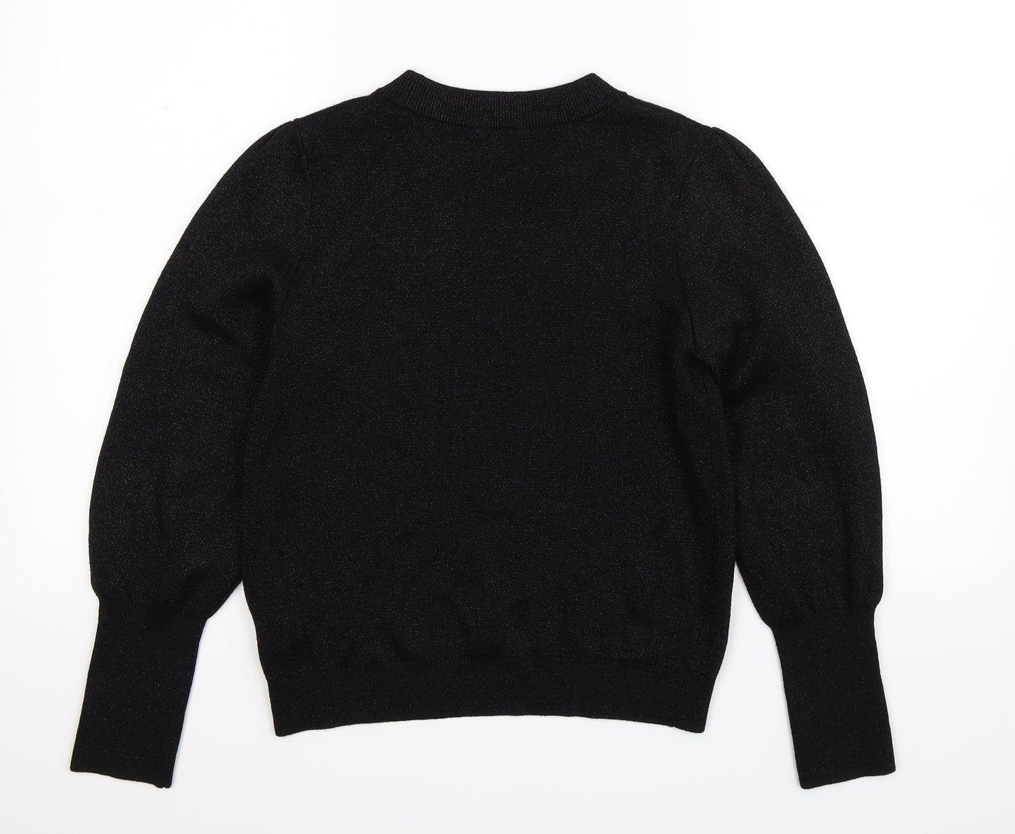 H&M Womens Black  Knit Pullover Jumper Size S