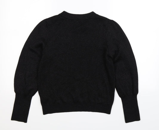 H&M Womens Black  Knit Pullover Jumper Size S