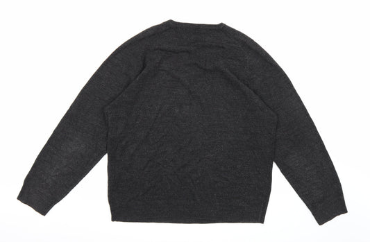 Blue Harbour Mens Grey  Knit Pullover Jumper Size L