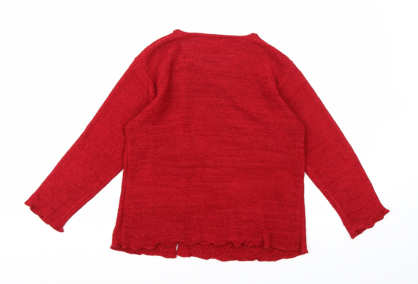 Ann Marie Womens Red  Knit Cardigan Jumper Size M
