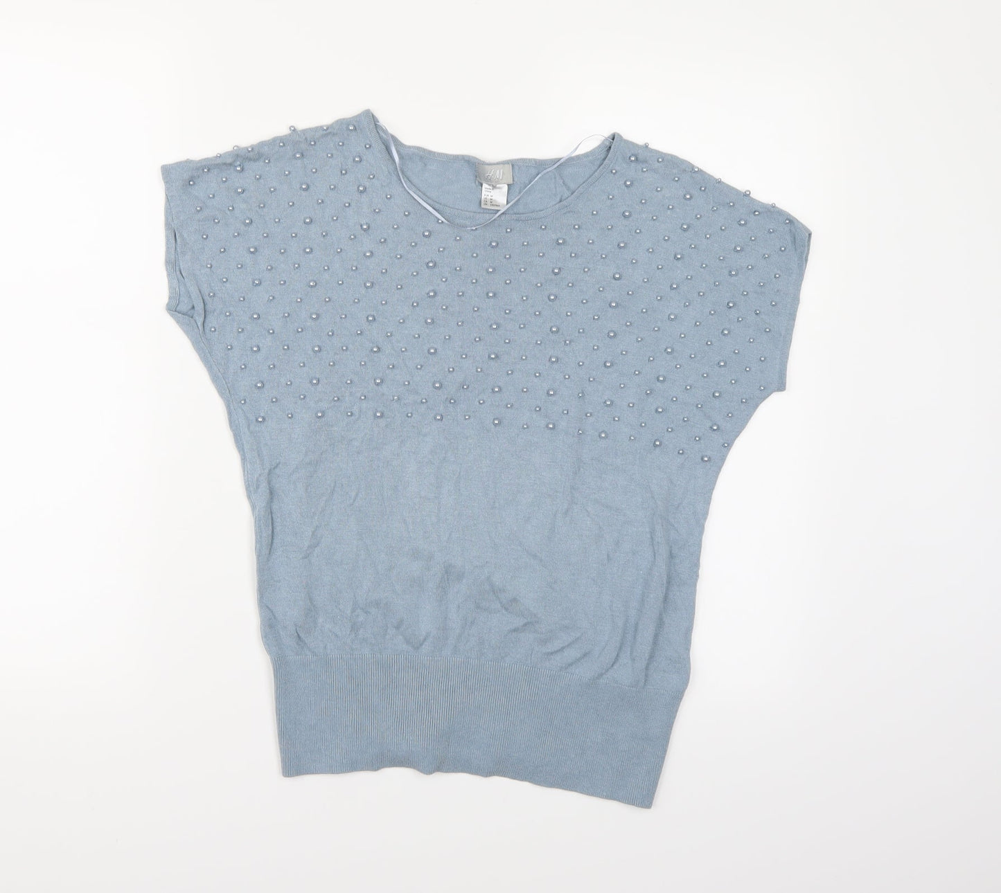 H&M Womens Blue  Knit Pullover Jumper Size M