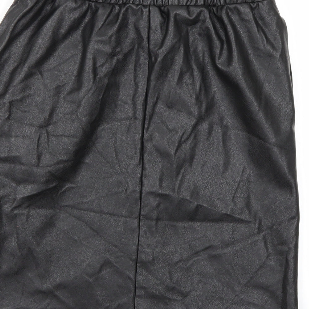 Topshop Womens Black   A-Line Skirt Size 8