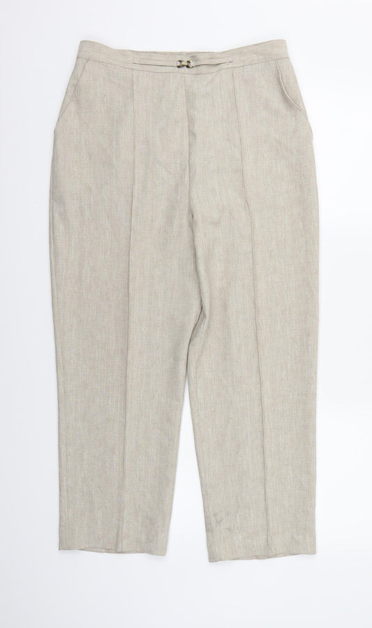 Papaya Womens Ivory   Trousers  Size 12 L24 in