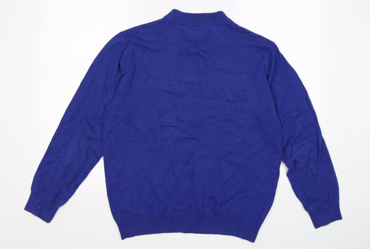 Lee Cooper Womens Blue  Knit Pullover Jumper Size L