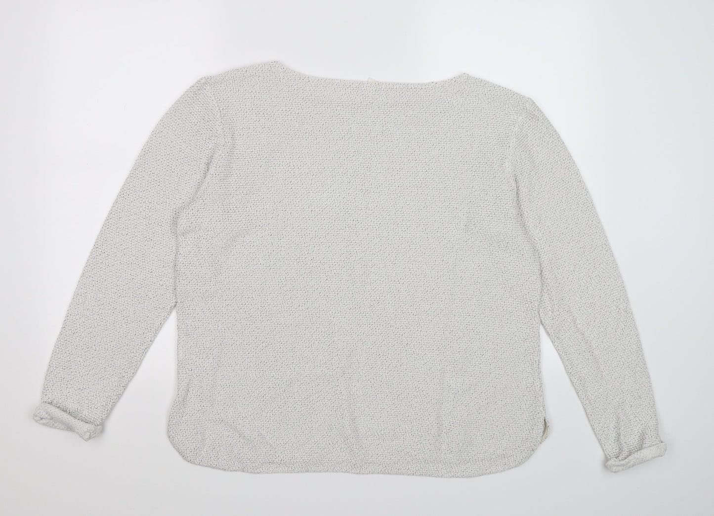 H&M Womens Grey  Knit Pullover Jumper Size L