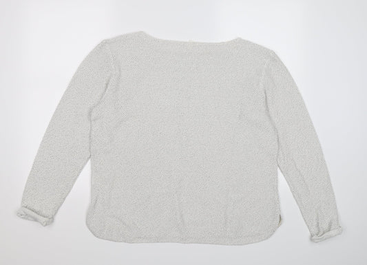 H&M Womens Grey  Knit Pullover Jumper Size L