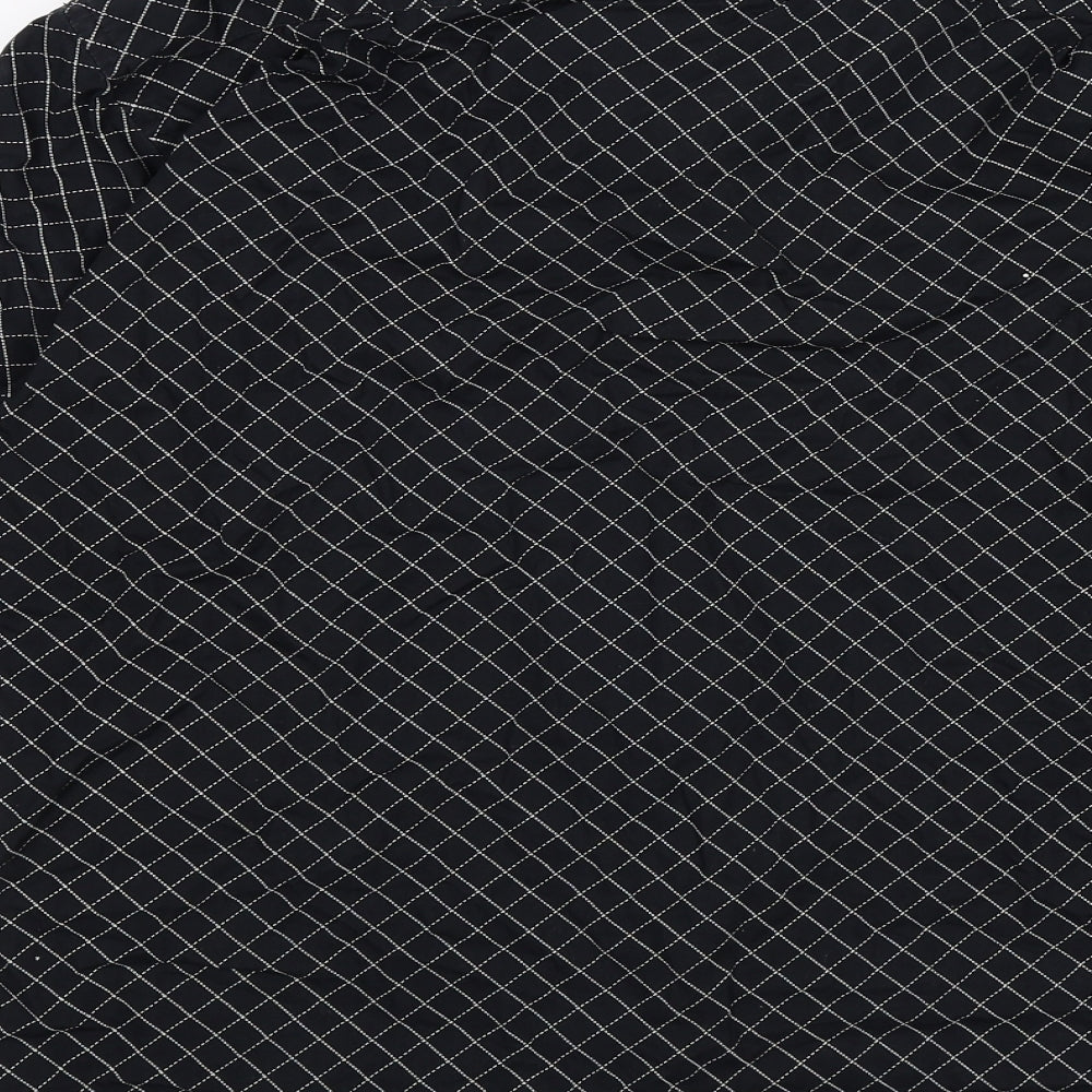 outrage Mens Black Argyle/Diamond   Button-Up Size M