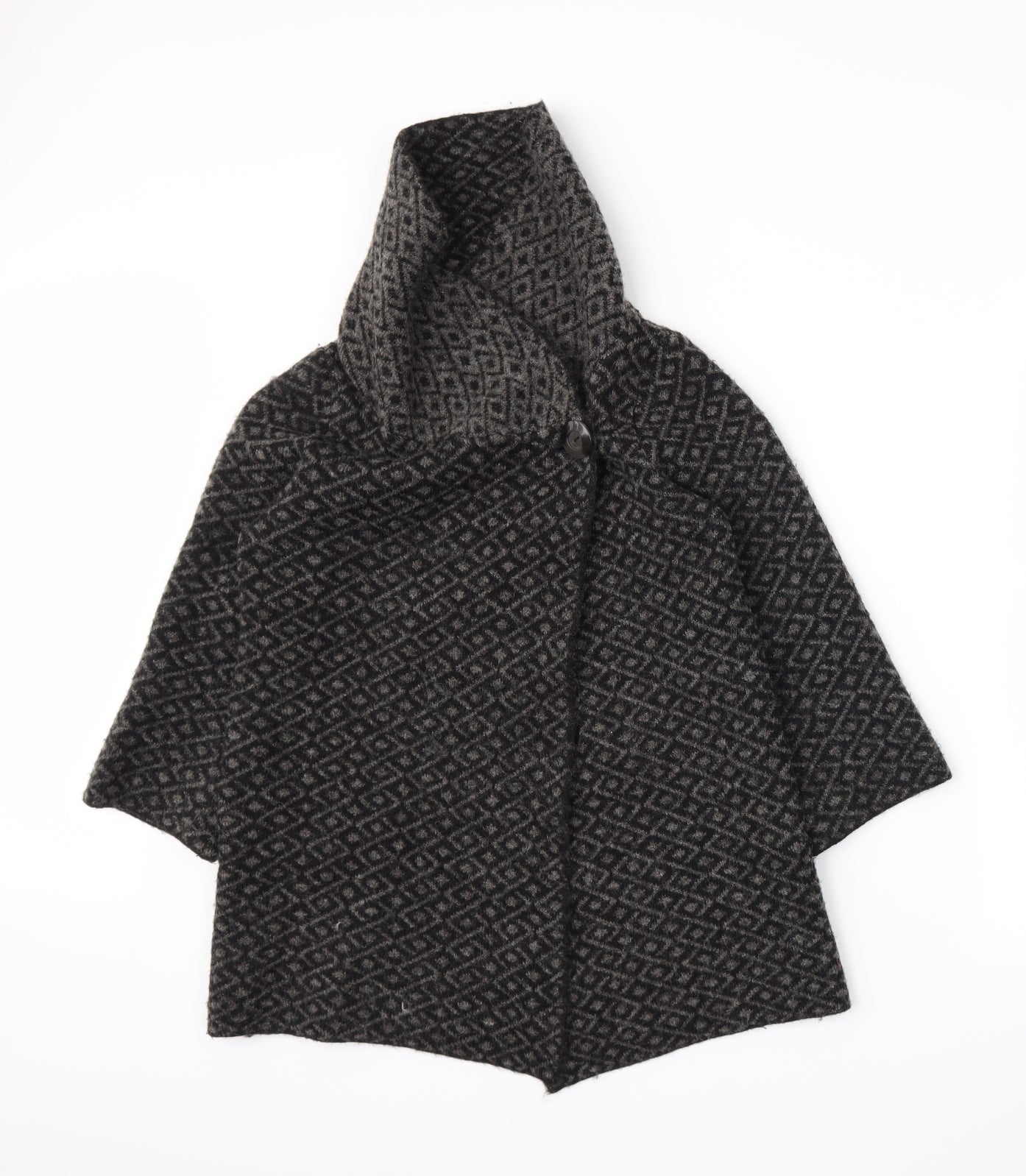Ellen Tracy Womens Grey Argyle/Diamond Knit Pullover Jumper Size S
