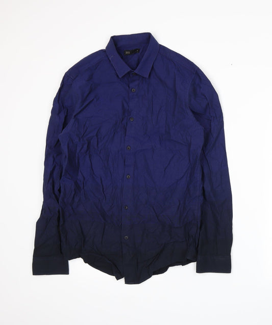 Additional front view of Seed men’s blue button-up, size S