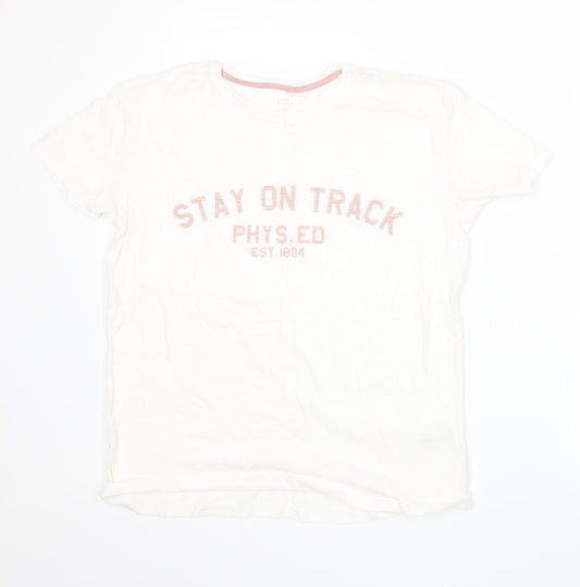 Marks and Spencer Womens White   Basic T-Shirt Size 12