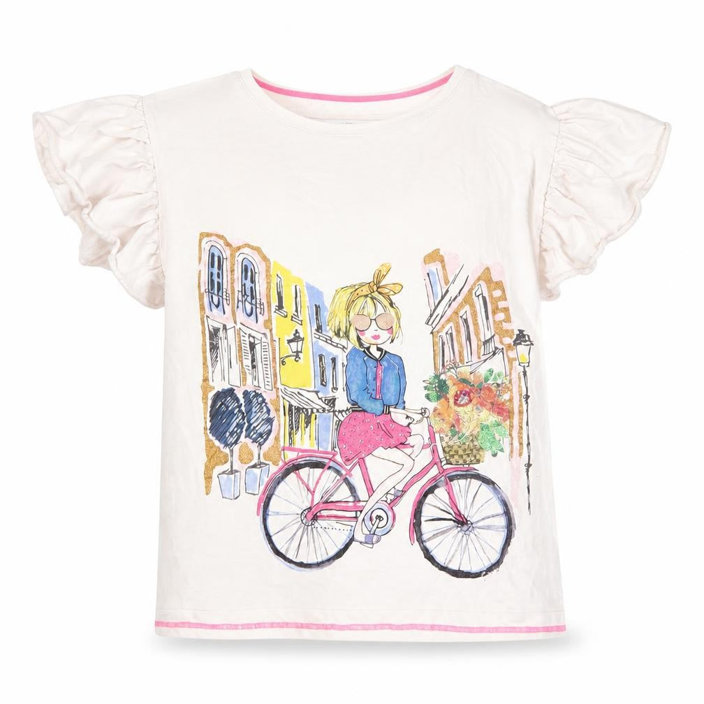 Front view of Marks & Spencer girls’ white basic t-shirt, size 12-13, years