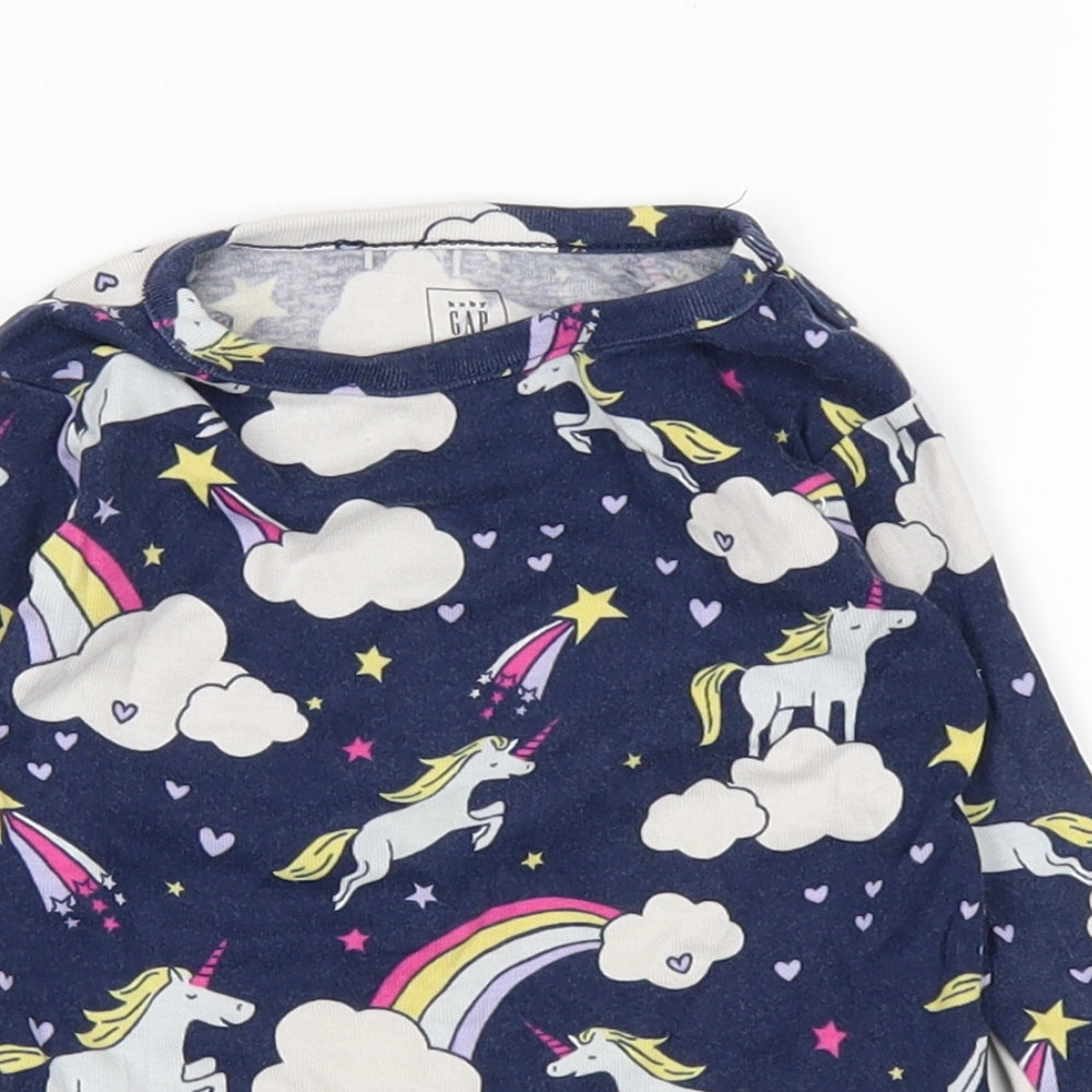 Gap Girls Blue   Basic T-Shirt Size 12-18 Months