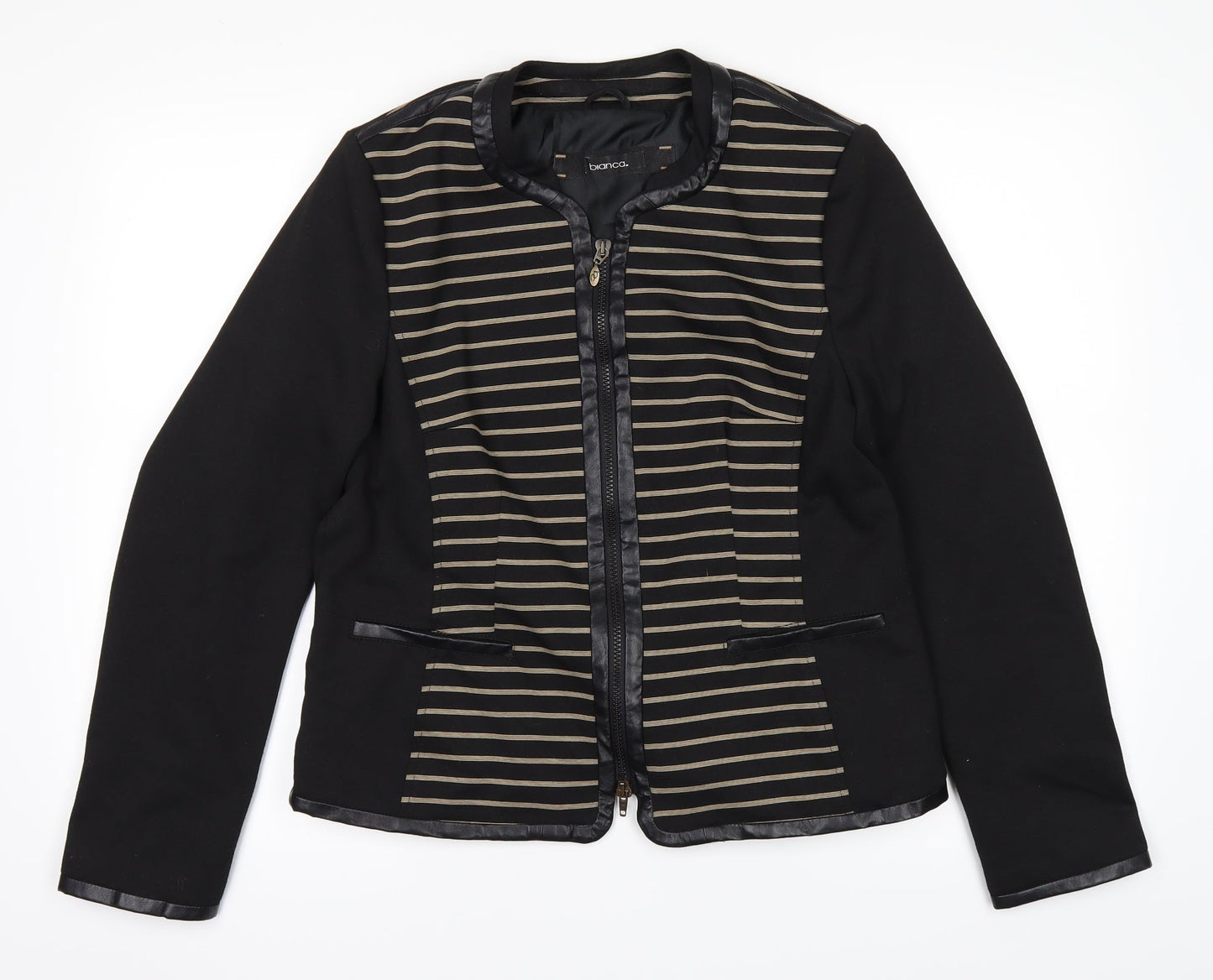 Bianca Womens Black   Jacket  Size 14