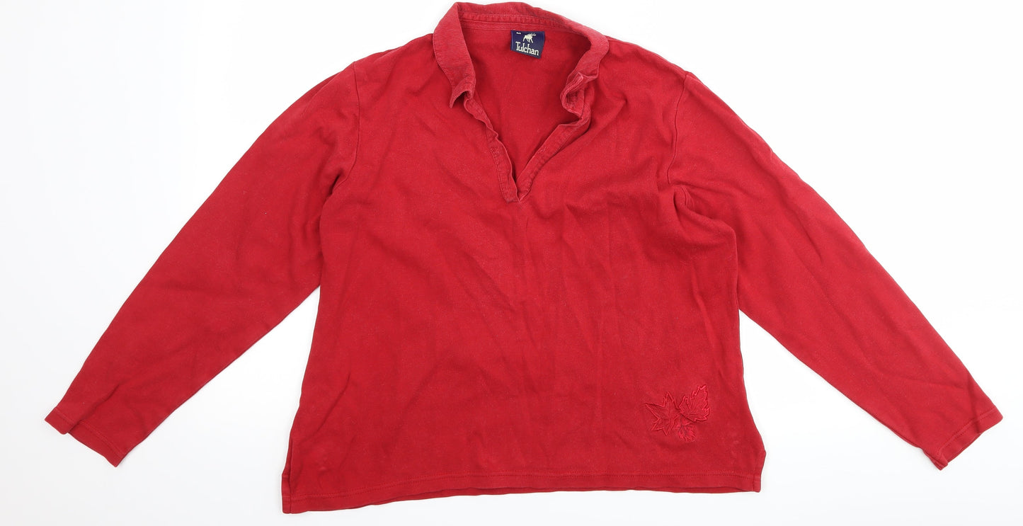 Tulchan Womens Red   Pullover Sweatshirt Size M