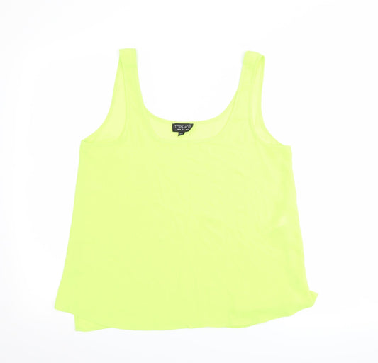 Topshop Womens Green   Basic Tank Size 8