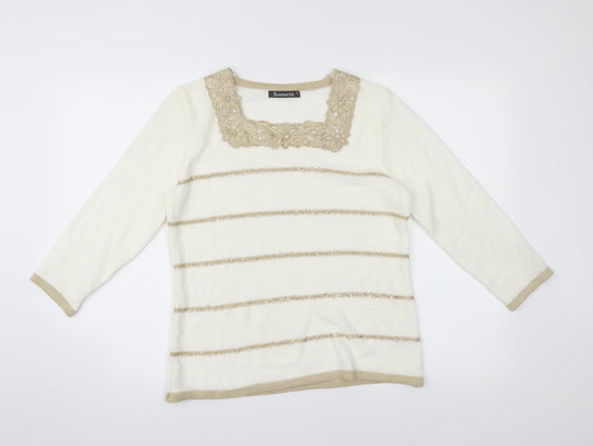 Bon Marché Womens White   Basic T-Shirt Size S