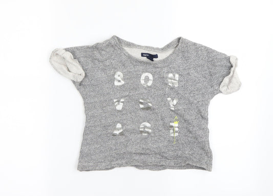 Gap Girls Grey   Pullover Jumper Size 3-4 Years