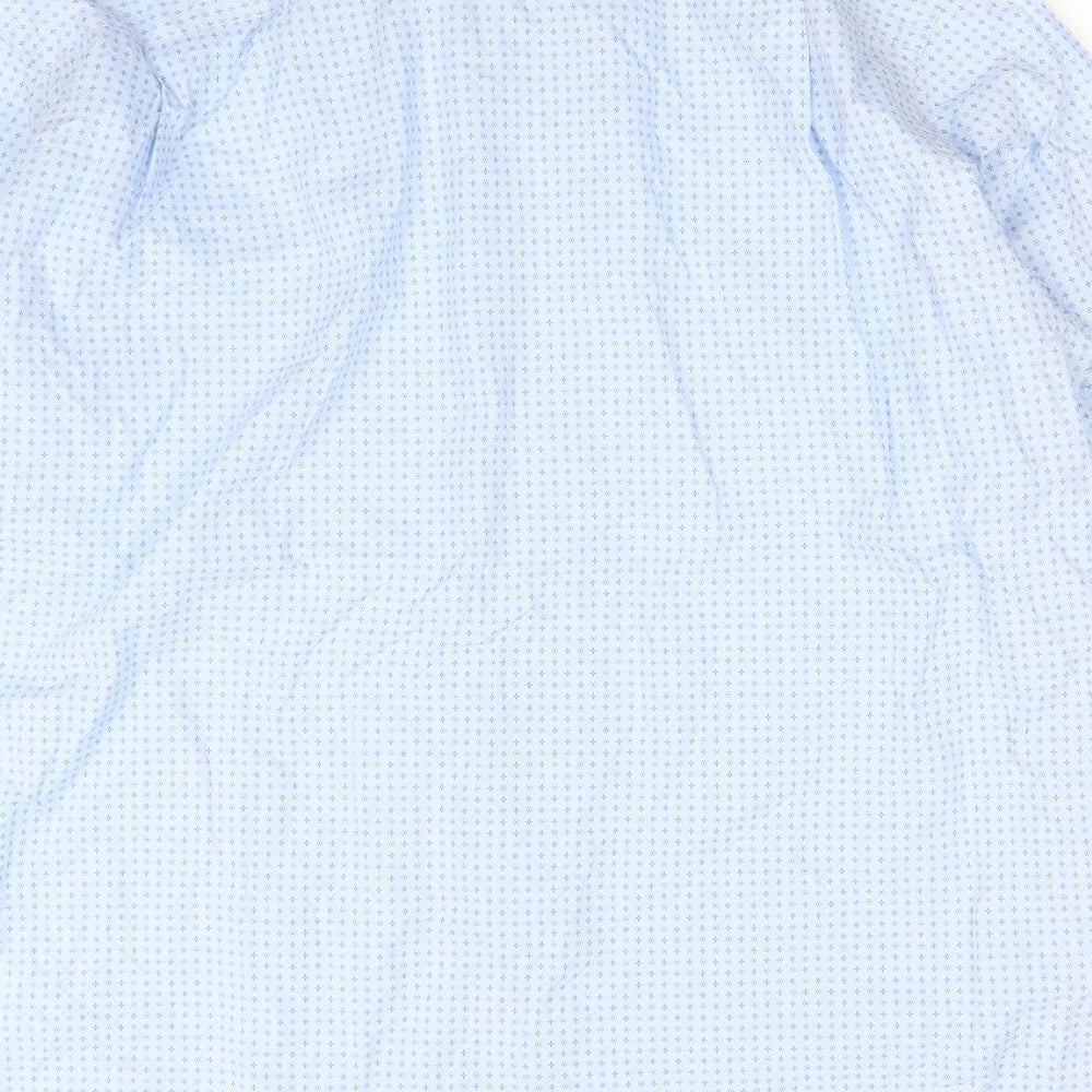 Preworn Mens Blue Argyle/Diamond   Button-Up Size XL