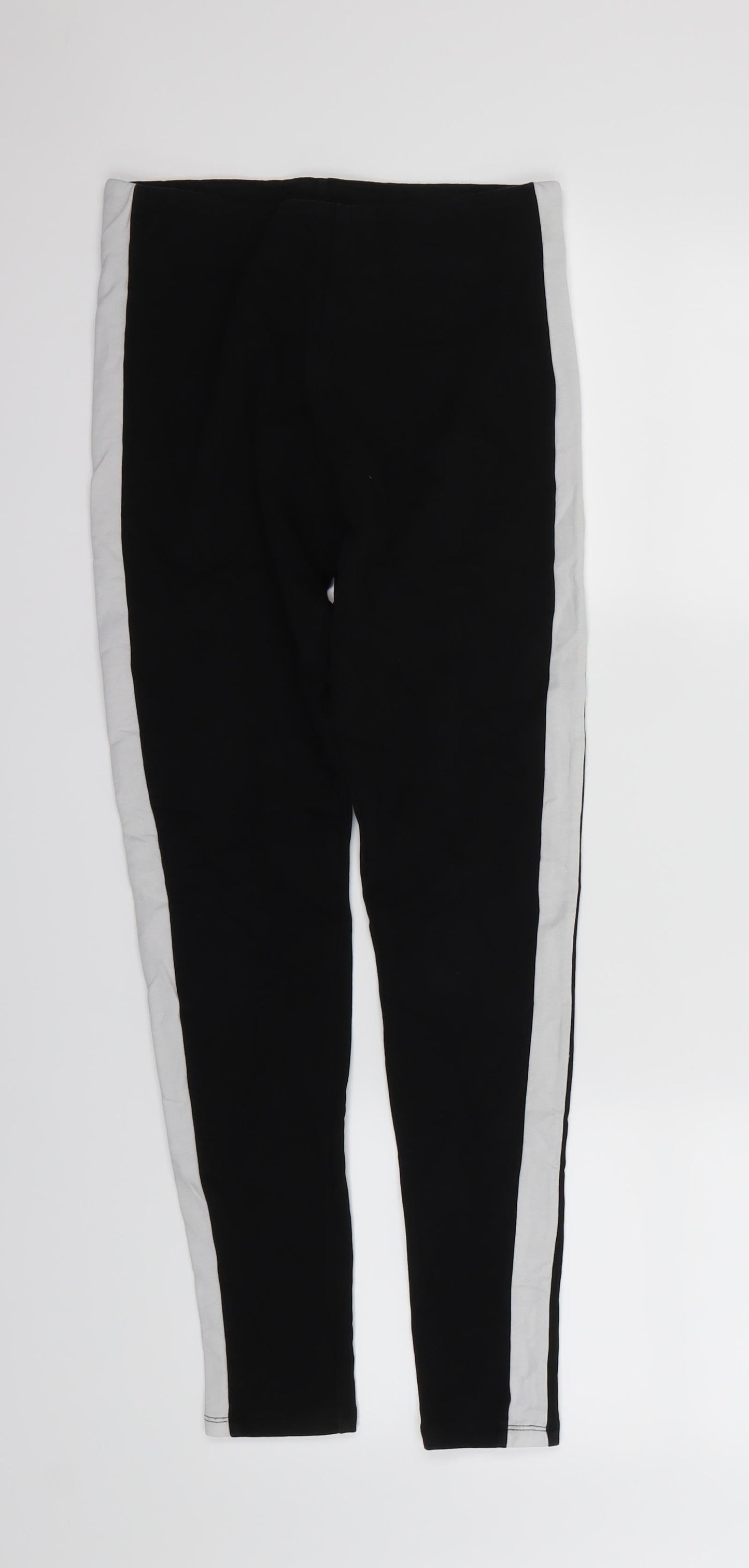 H&M Womens Black Striped  Harem Leggings Size XS L28 in