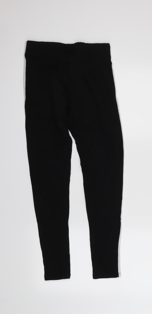 H&M Womens Black Striped  Harem Leggings Size XS L28 in