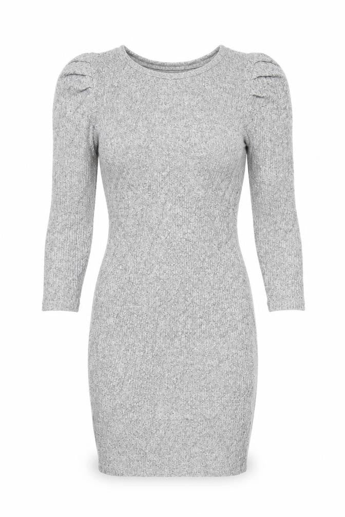 Front view of Bershka women’s grey bodycon, size M