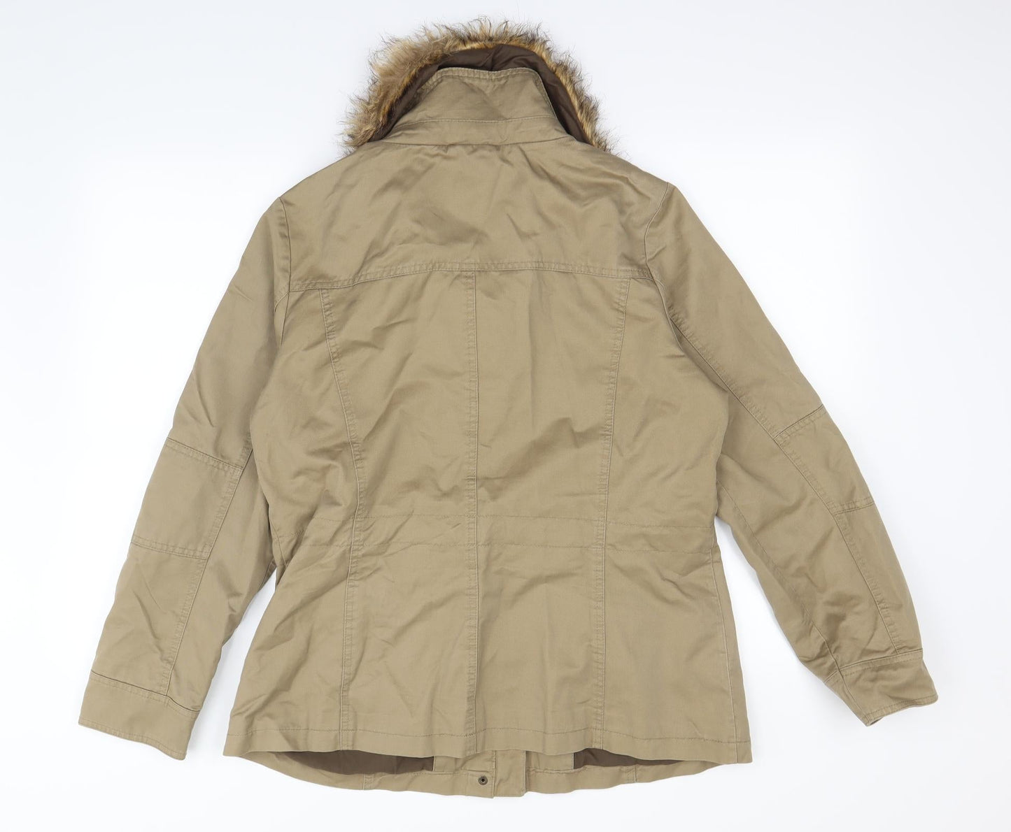 Indigo Womens Beige   Overcoat Coat Size 8