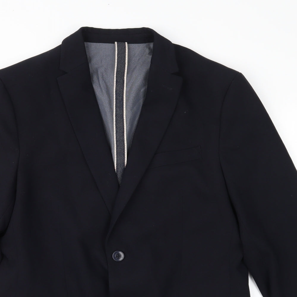 Zara Mens Blue   Jacket Suit Jacket Size 40