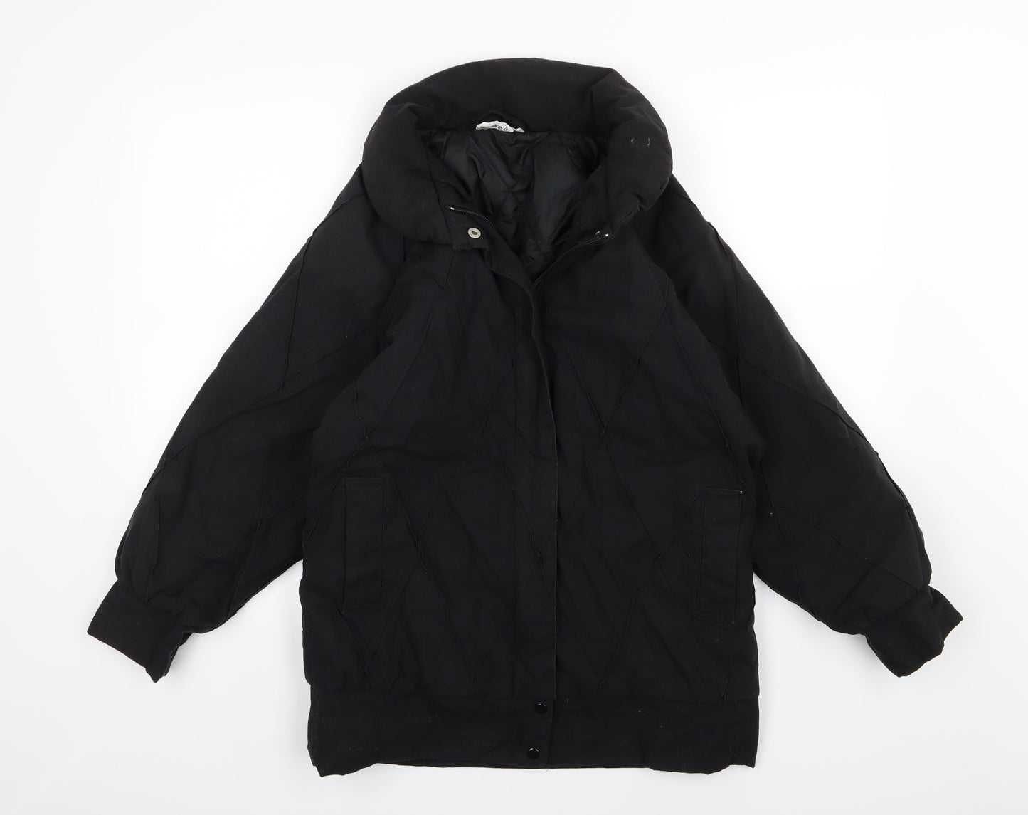 Preworn Womens Black Argyle/Diamond  Jacket  Size S