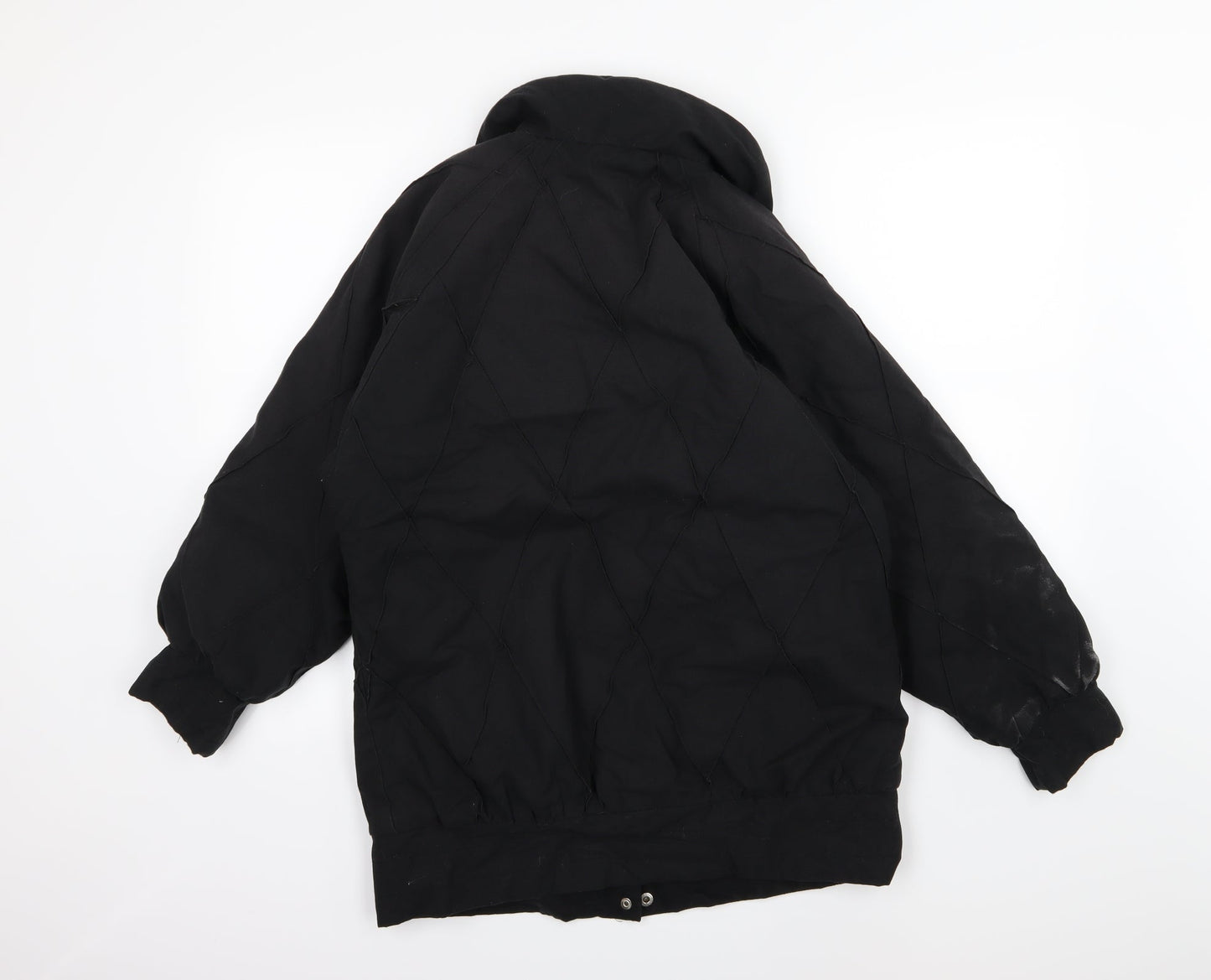 Preworn Womens Black Argyle/Diamond  Jacket  Size S