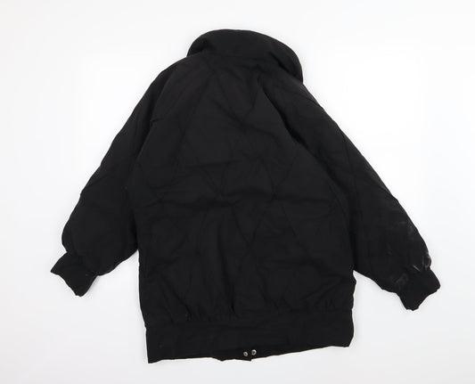 Preworn Womens Black Argyle/Diamond  Jacket  Size S