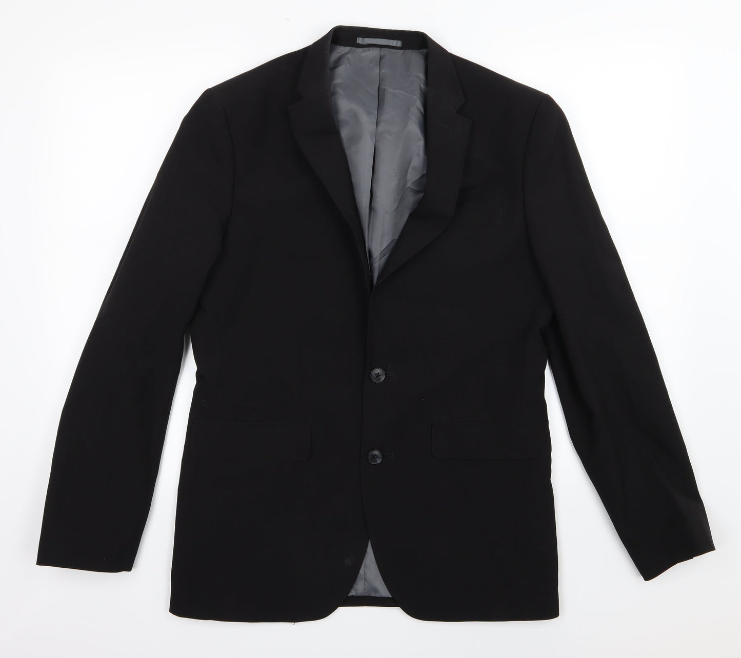 Cedar Wood State Mens Black  Rayon Jacket Suit Jacket Size 38