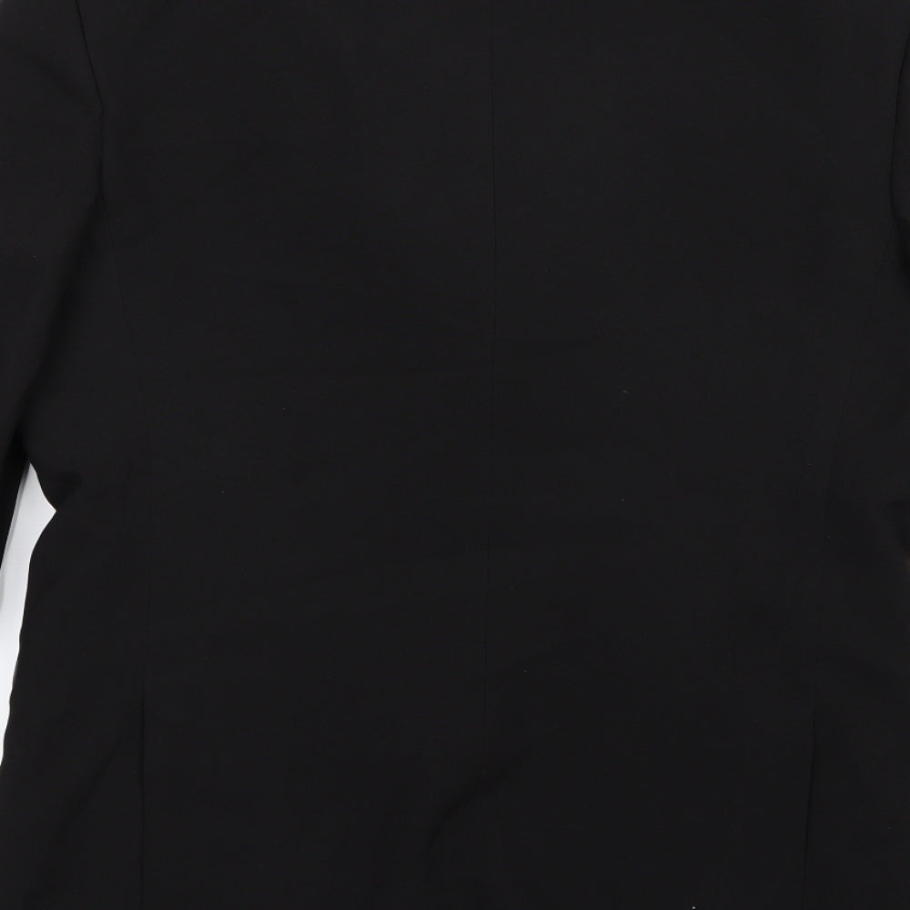 Cedar Wood State Mens Black  Rayon Jacket Suit Jacket Size 38