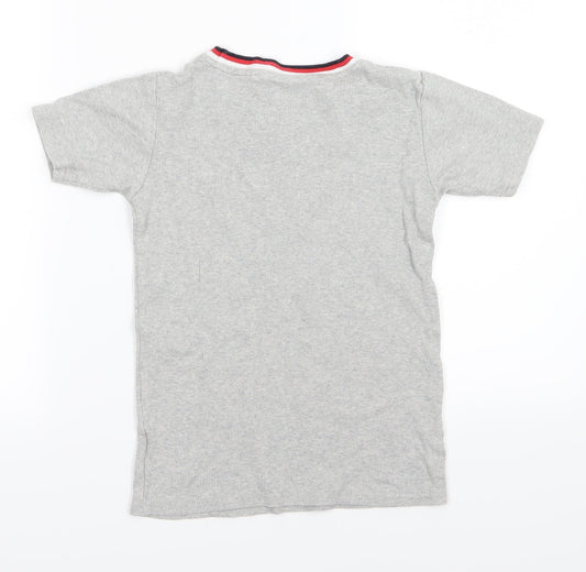 NEXT Boys Grey Striped Jersey  Pyjama Top Size 9 Years