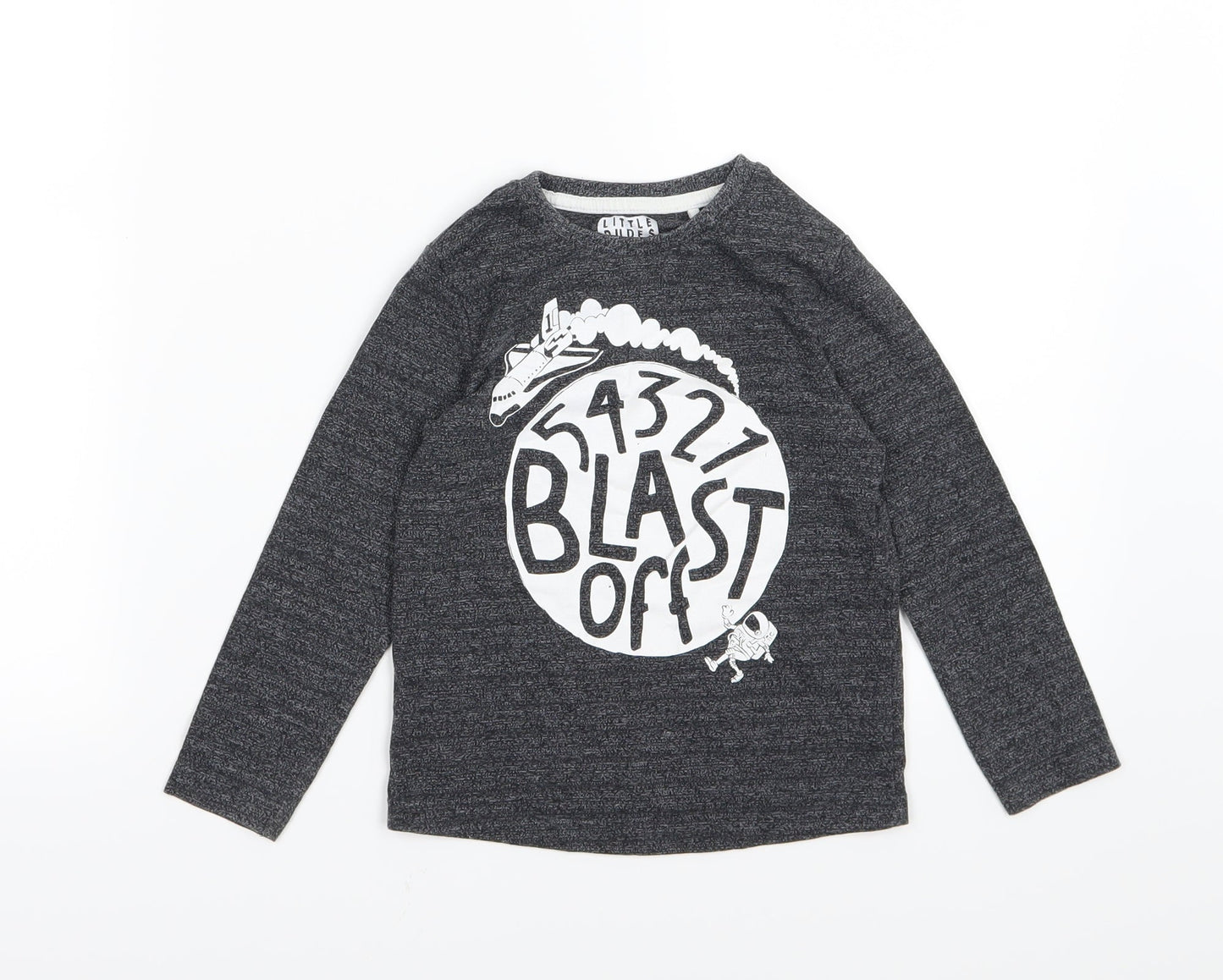 TU Boys Grey  Jersey Basic T-Shirt Size 2-3 Years  - blast off