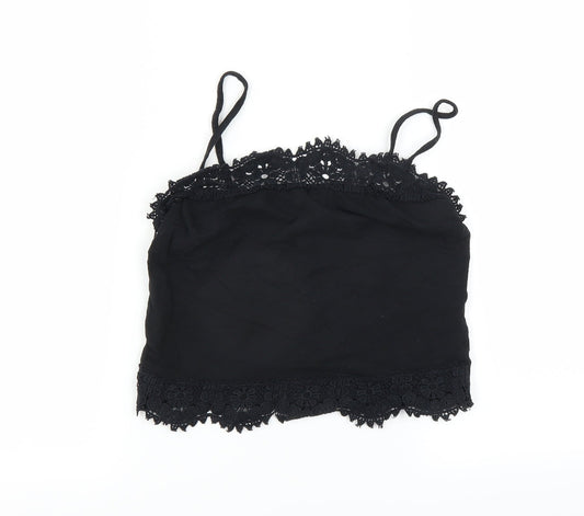 New Look Womens Black   Camisole Blouse Size 12  - CROPPED