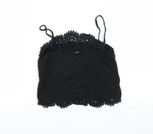 New Look Womens Black   Camisole Blouse Size 12  - CROPPED