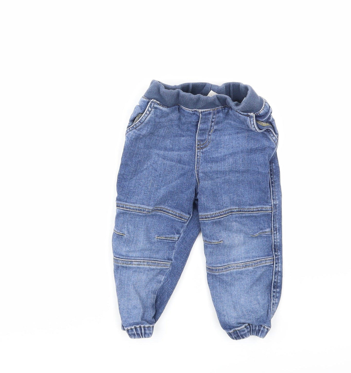 Preworn Baby Blue  Denim Track Pants Jeans Size 18 Months