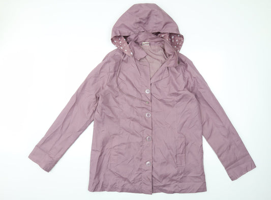 Anne De Lancay Womens Purple   Overcoat Coat Size 16